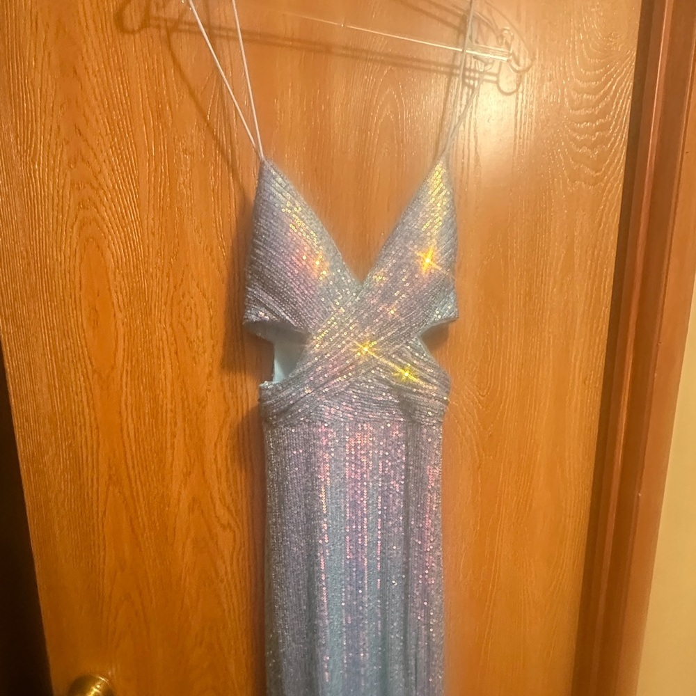 Sparkling Blue Evening Dress